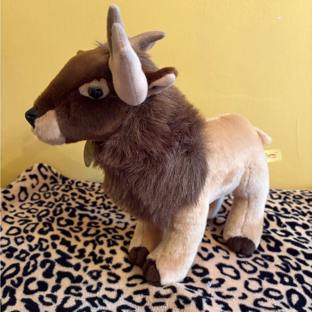 Plush Elk Stuffed Animal - Brown and Tan